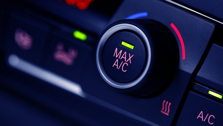 Air con max button in car